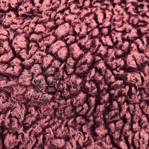 Sweaty Betty Pennine Fleece Jacket Full Zip Sherpa Teddy Maroon Red Womens 6 - Picture 6 of 13